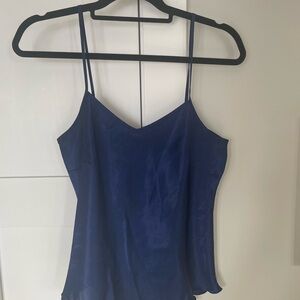 Blue Satin Cami